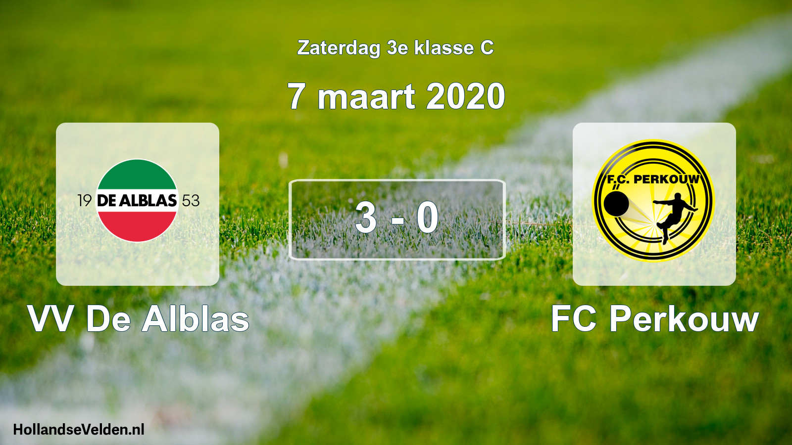 Total number of matches played: VV De Alblas - FC Perkouw 3 - 0 (7 March 2020)