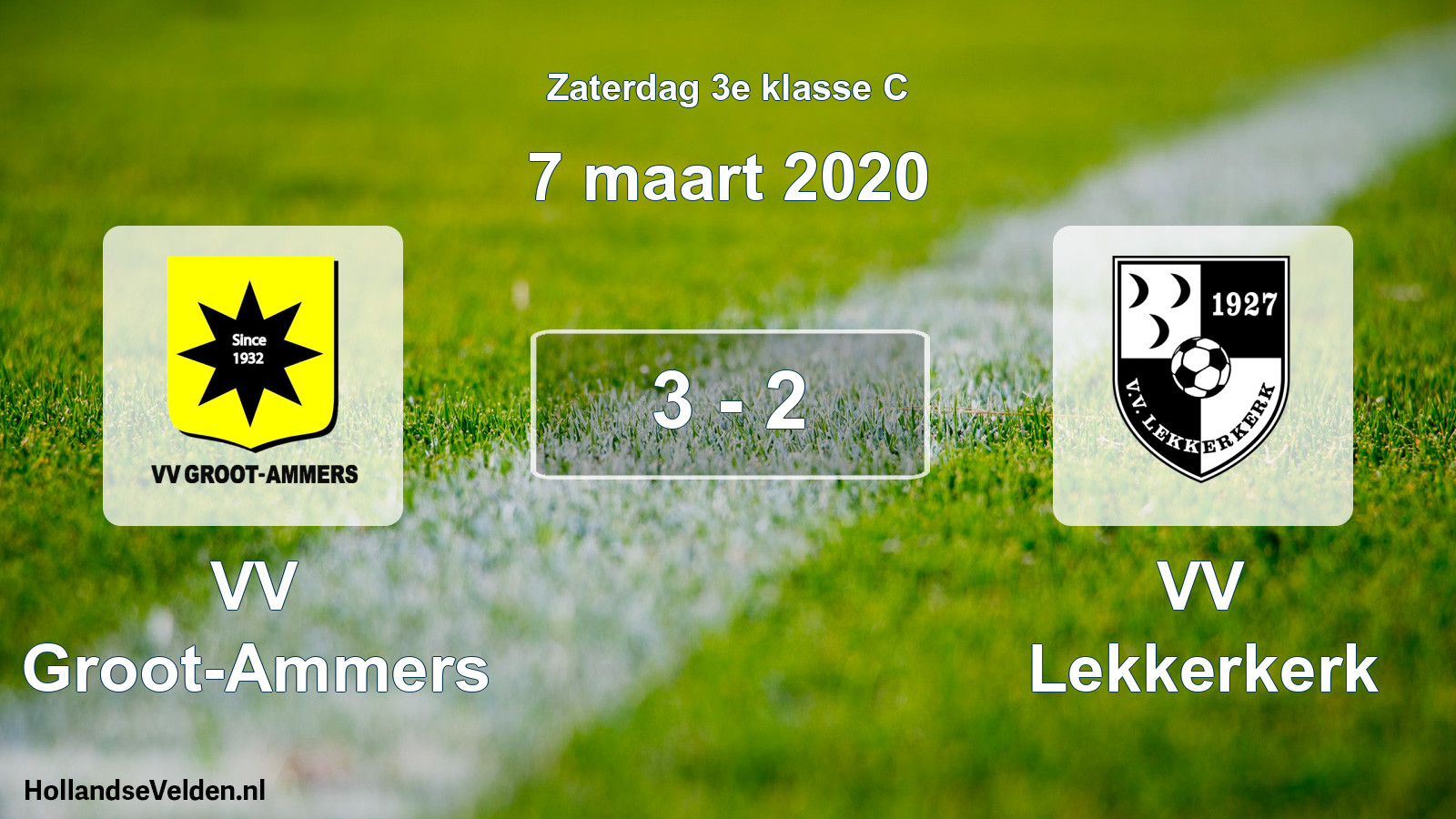 Total number of matches played: VV Groot-Ammers - VV Lekkerkerk 3 - 2 (7 March 2020)