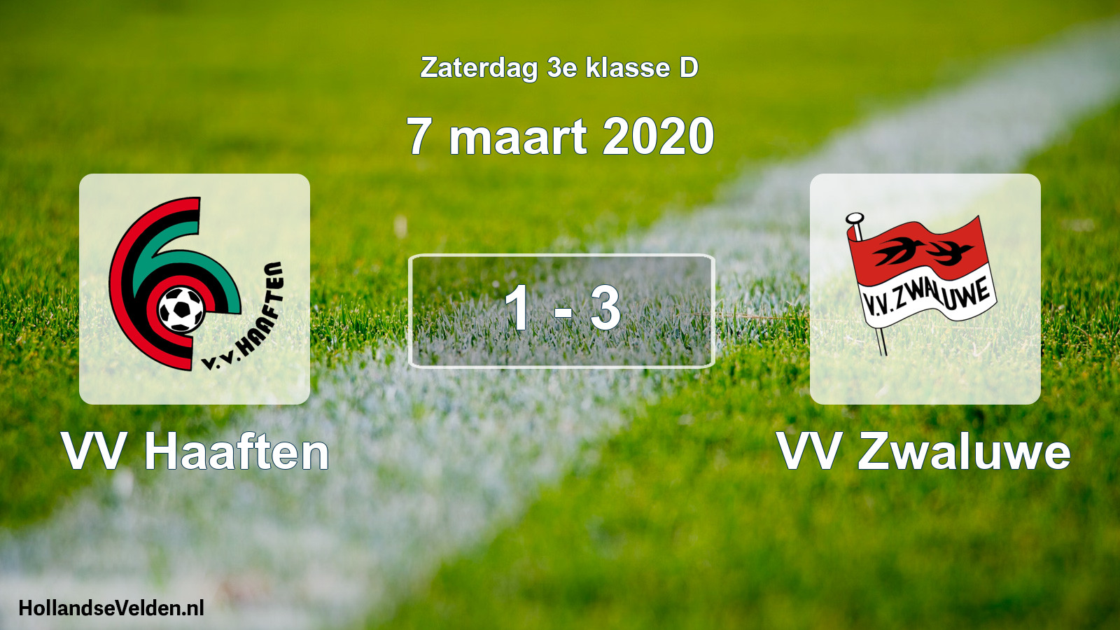 Total number of matches played: VV Haaften - VV Zwaluwe 1 - 3 (7 March 2020)