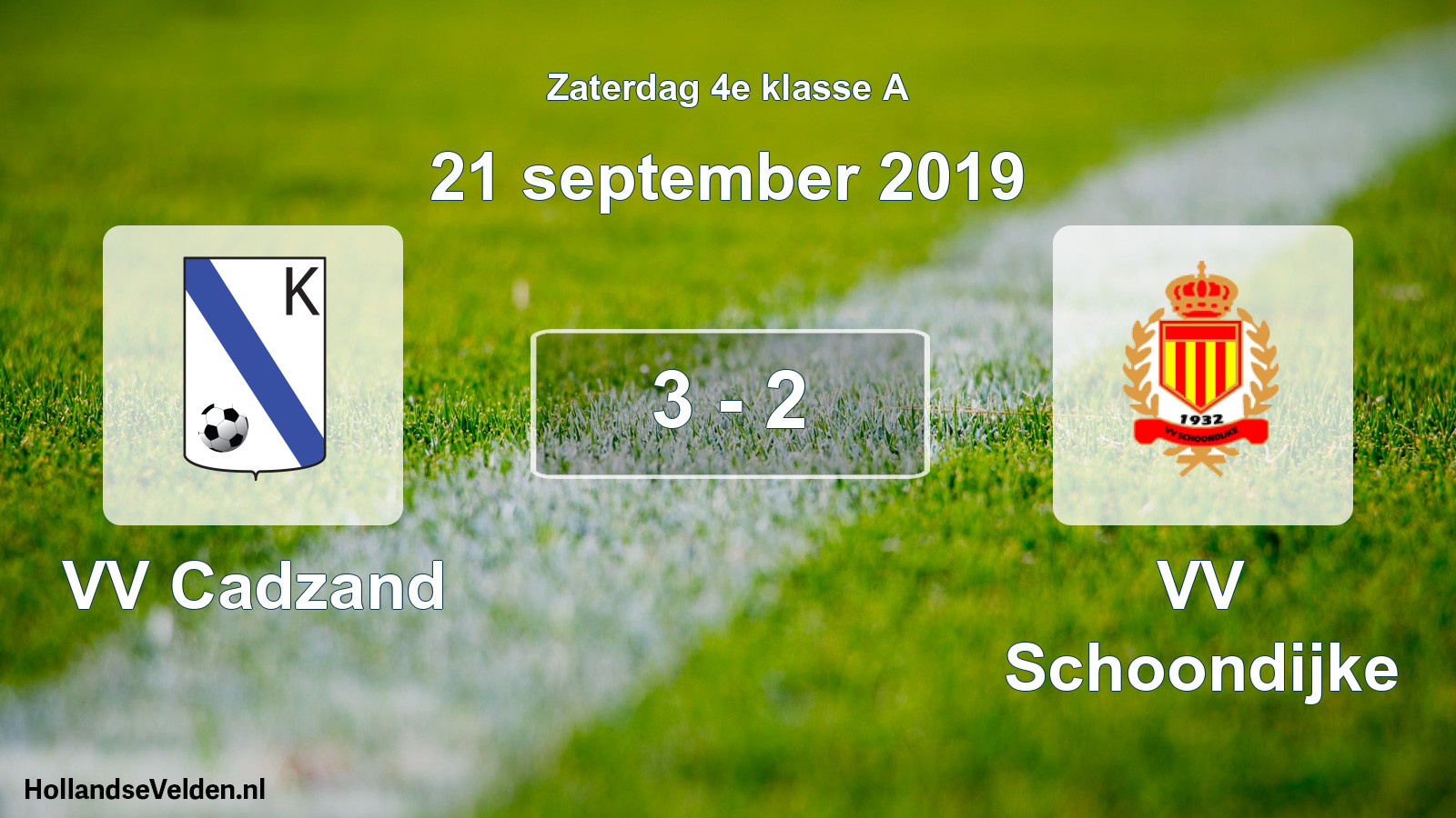 Total number of matches played: VV Cadzand - VV Schoondijke 3 - 2 (21 September 2019)