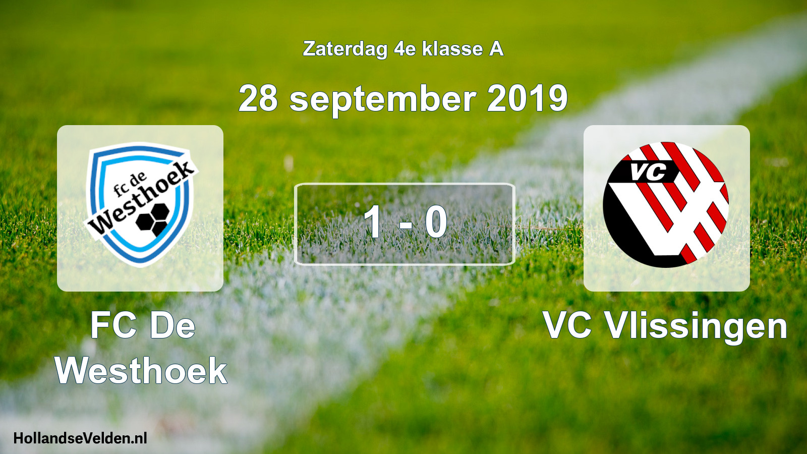 Total number of matches played: FC De Westhoek - VC Vlissingen 1 - 0 (28 September 2019)