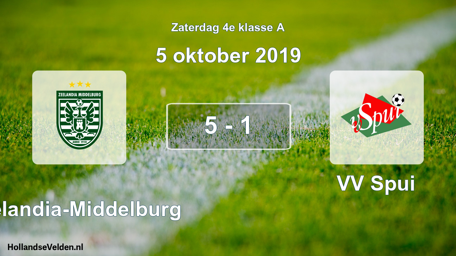Total number of matches played: Zeelandia-Middelburg - VV Spui 5 - 1 (5 October 2019)