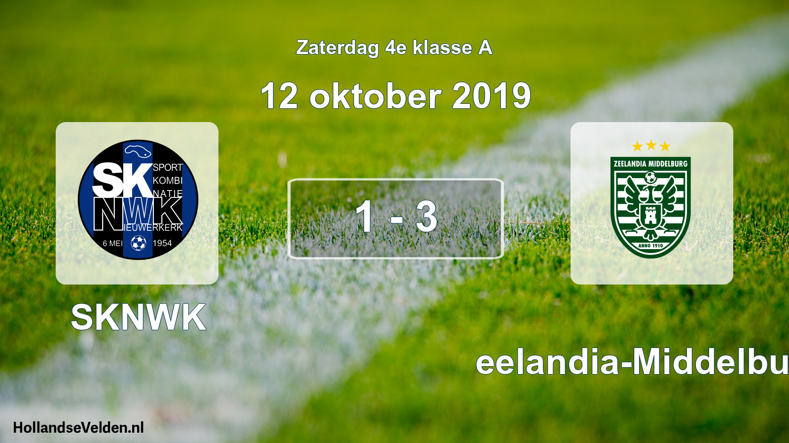 Total number of matches played: SKNWK - Zeelandia-Middelburg 1 - 3 (12 October 2019)