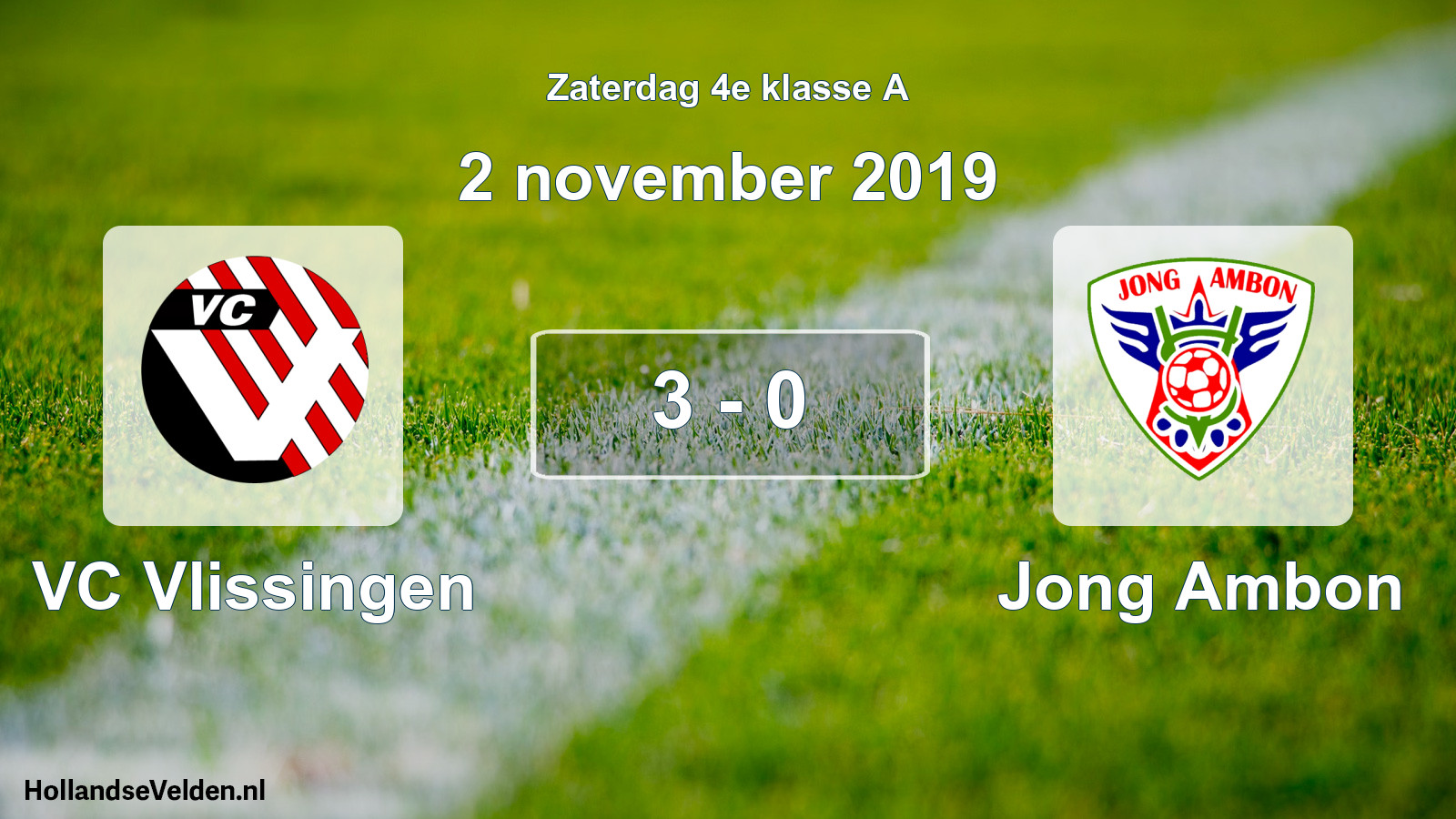 Total number of matches played: VC Vlissingen - Jong Ambon 3 - 0 (2 November 2019)