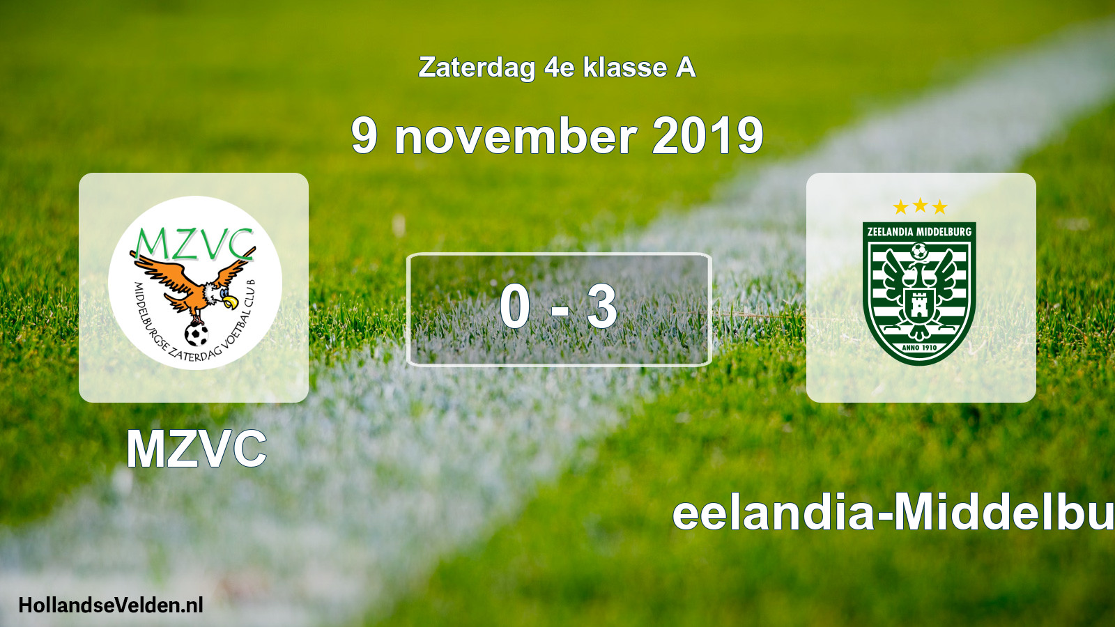 Total number of matches played: MZVC - Zeelandia-Middelburg 0 - 3 (9 November 2019)