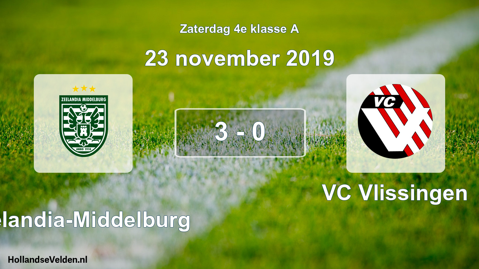 Total number of matches played: Zeelandia-Middelburg - VC Vlissingen 3 - 0 (23 November 2019)
