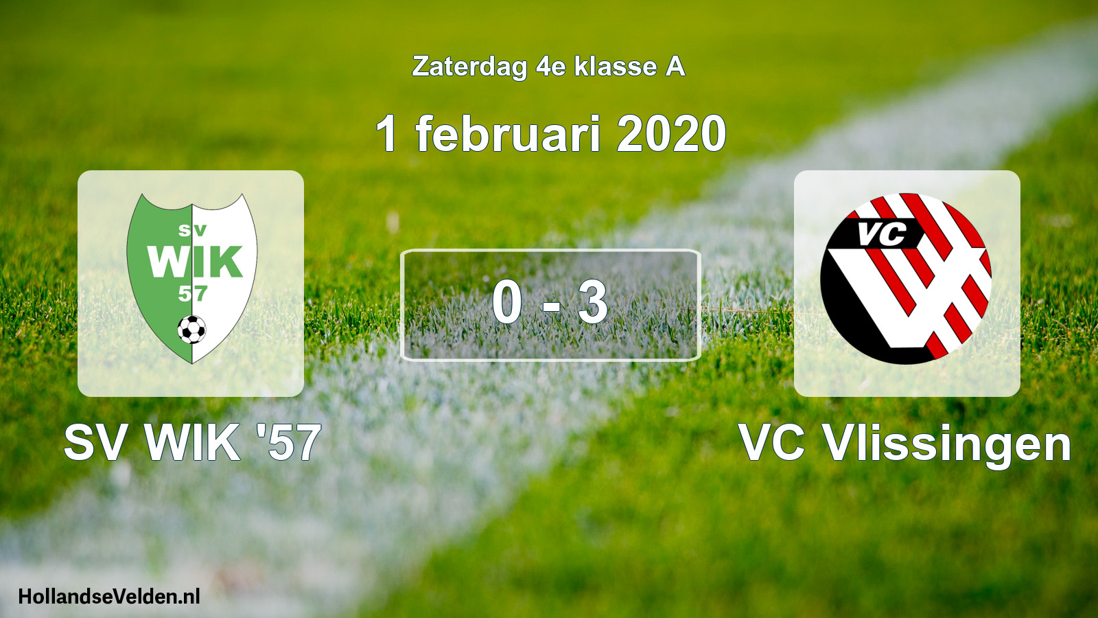 Total number of matches played: SV WIK '57 - VC Vlissingen 0 - 3 (1 February 2020)