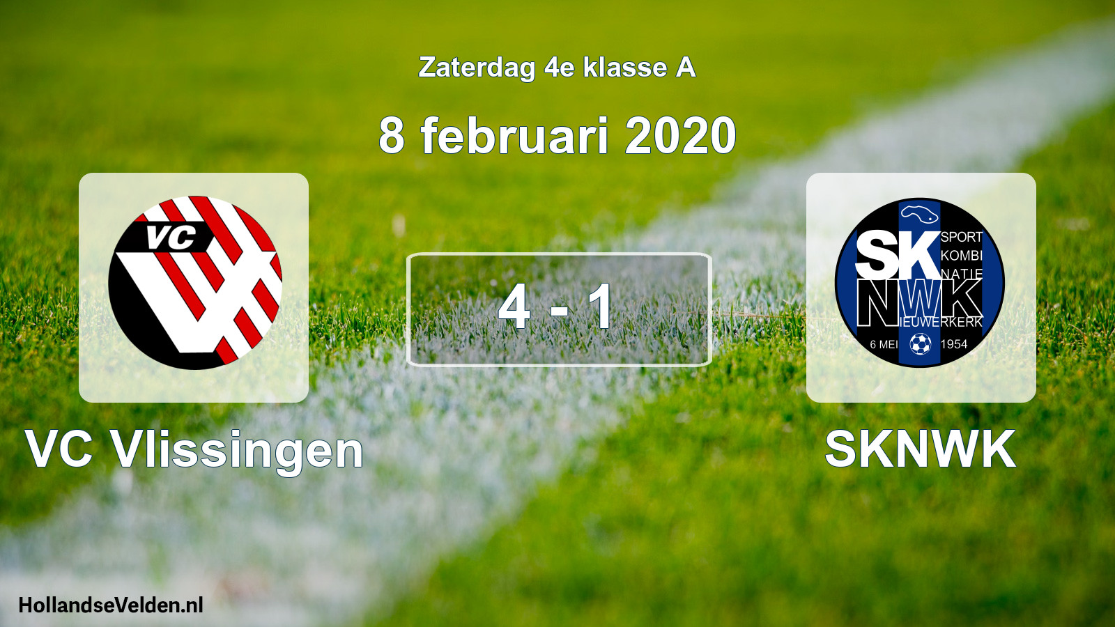 Total number of matches played: VC Vlissingen - SKNWK 4 - 1 (8 February 2020)