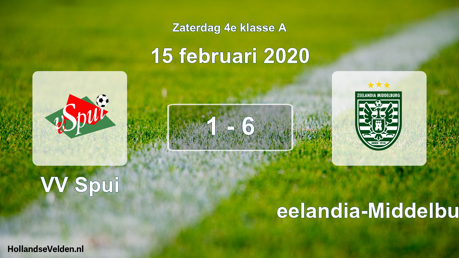 Total number of matches played: VV Spui - Zeelandia-Middelburg 1 - 6 (15 February 2020)