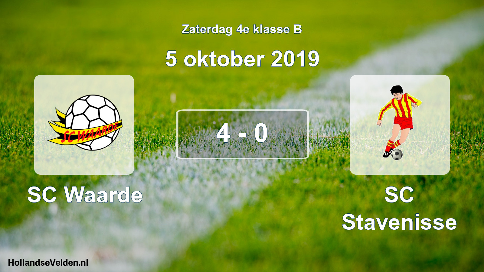 Total number of matches played: SC Waarde - SC Stavenisse 4 - 0 (5 October 2019)