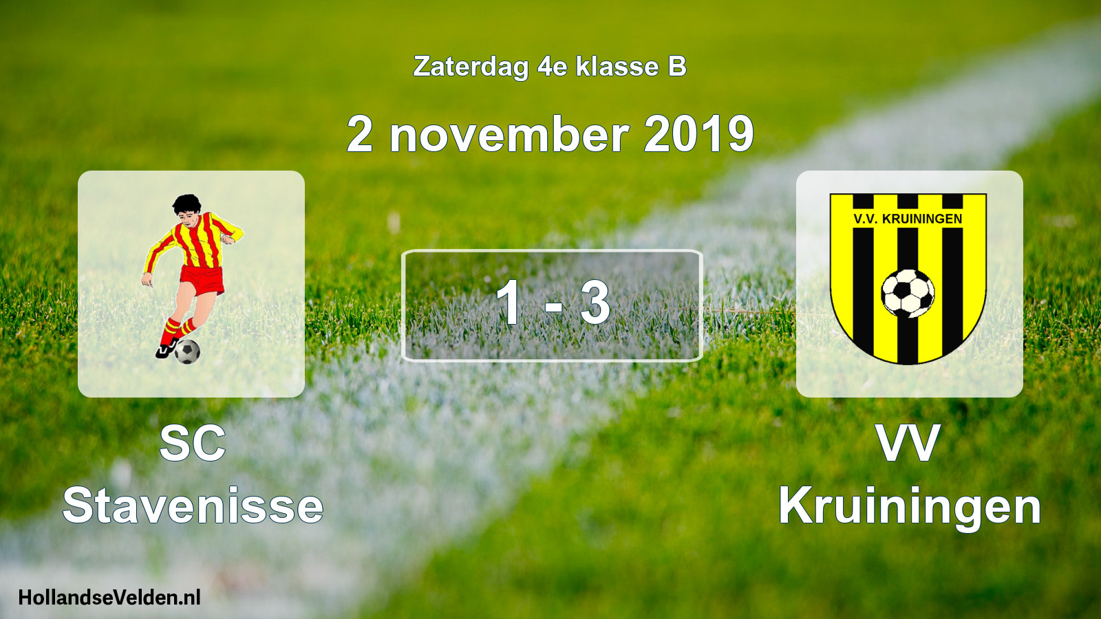 Total number of matches played: SC Stavenisse - VV Kruiningen 1 - 3 (2 November 2019)