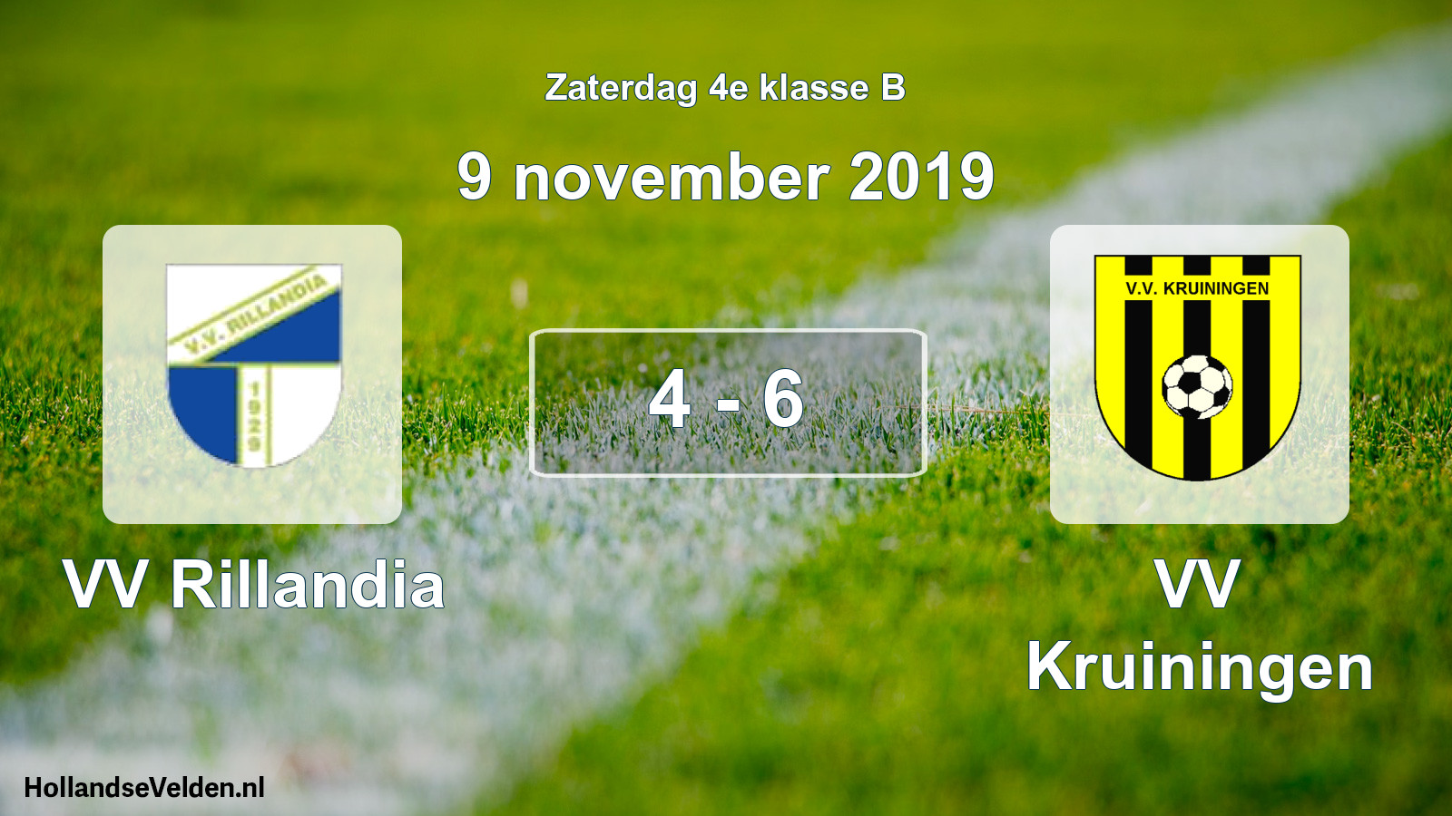 Total number of matches played: VV Rillandia - VV Kruiningen 4 - 6 (9 November 2019)