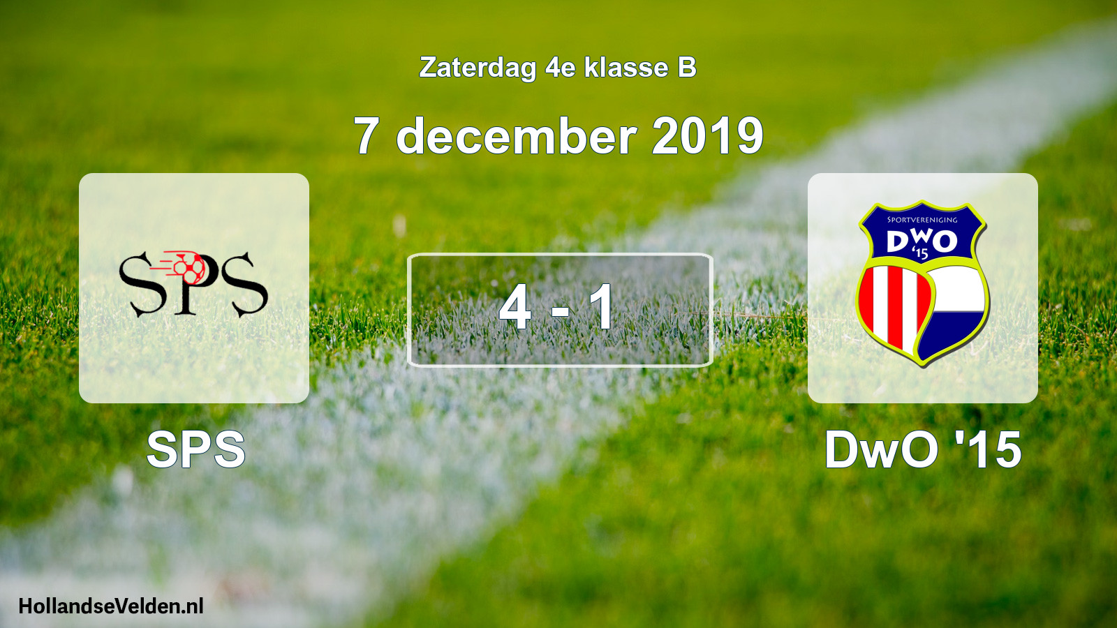 Total number of matches played: SPS - DwO '15 4 - 1 (7 December 2019)