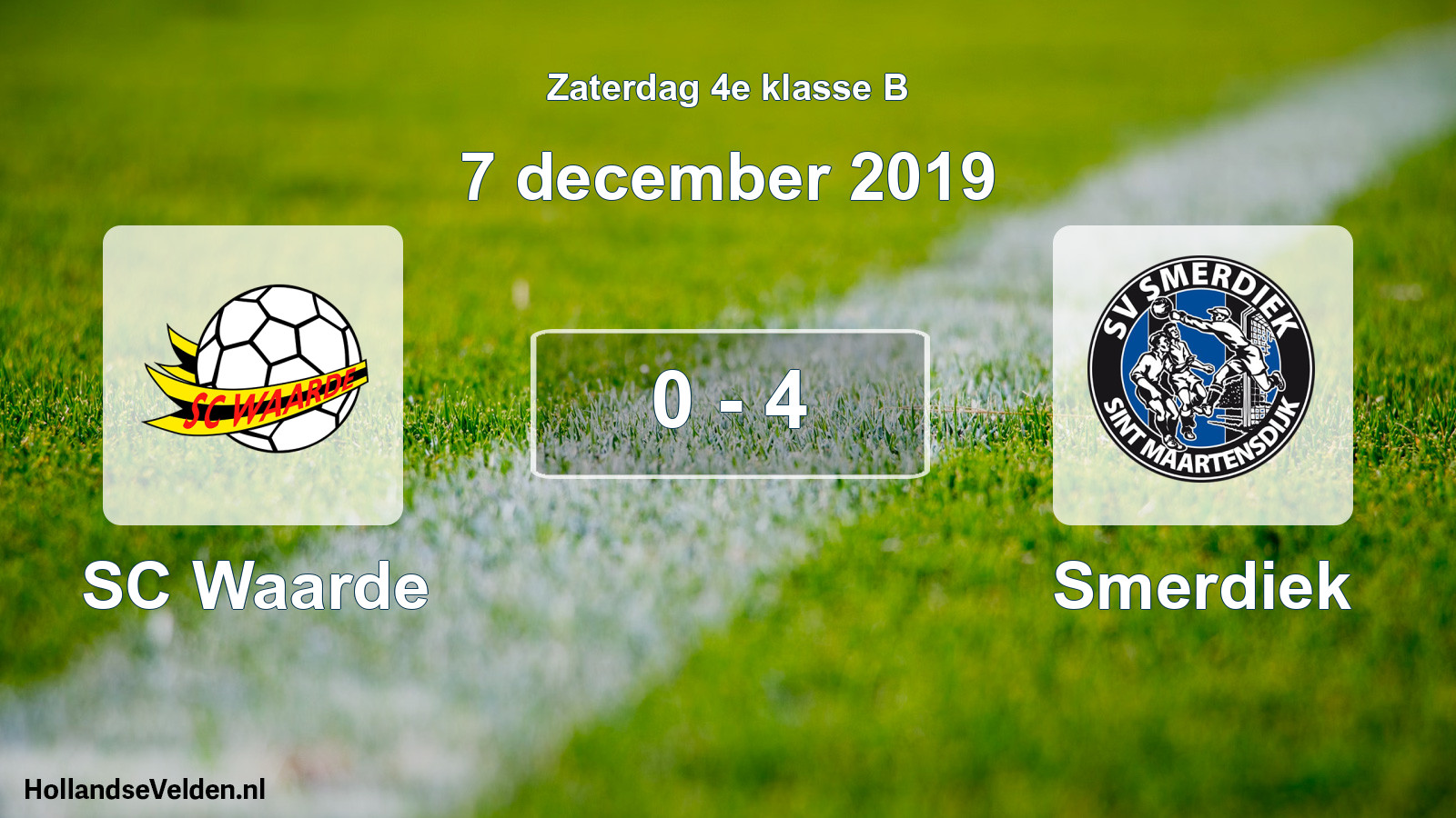Total number of matches played: SC Waarde - Smerdiek 0 - 4 (7 December 2019)