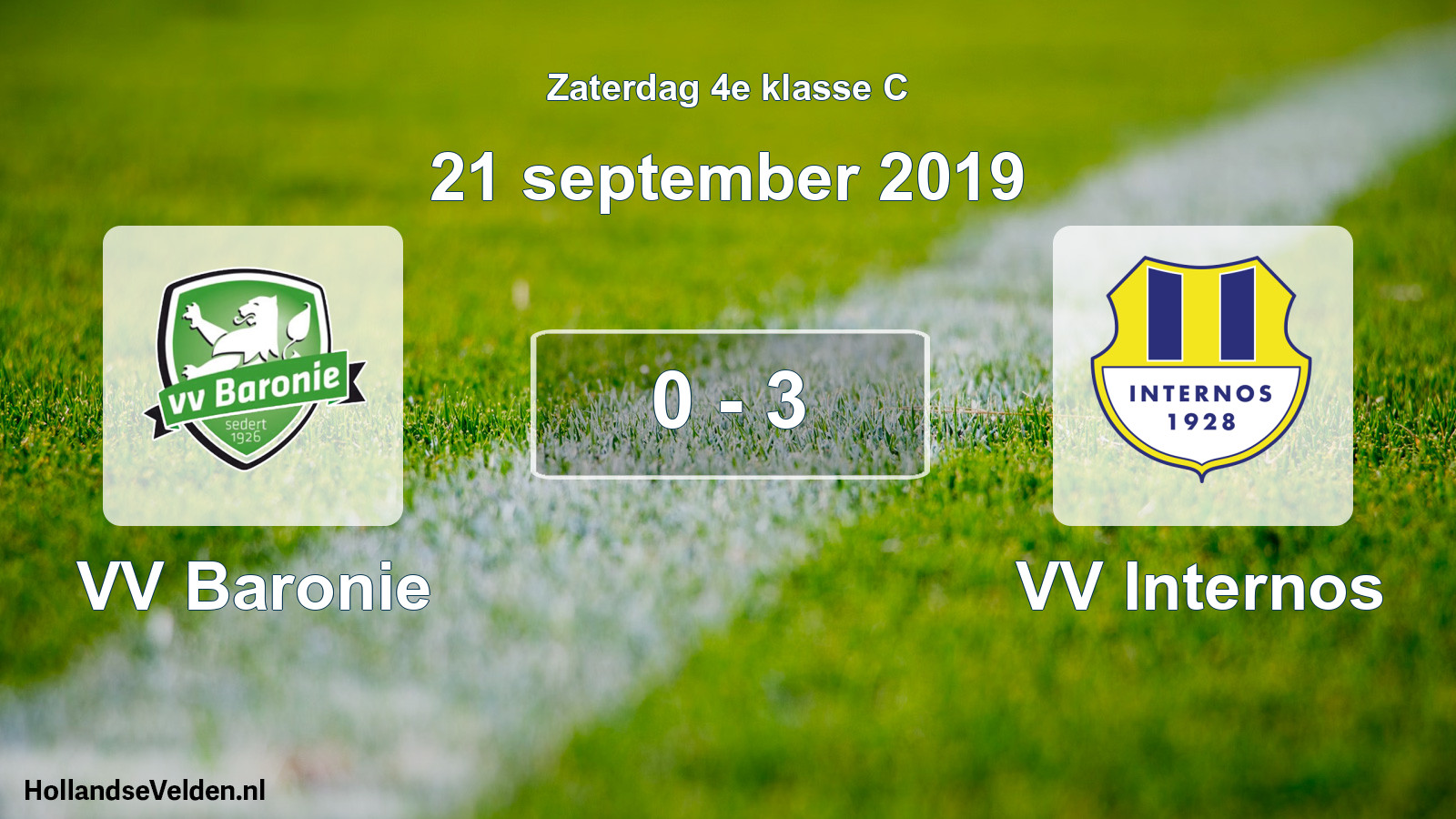 Total number of matches played: VV Baronie - VV Internos 0 - 3 (21 September 2019)