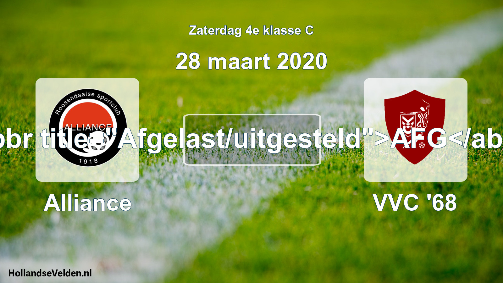 Scheduled Match: Alliance - VVC '68 (28 March 2020)