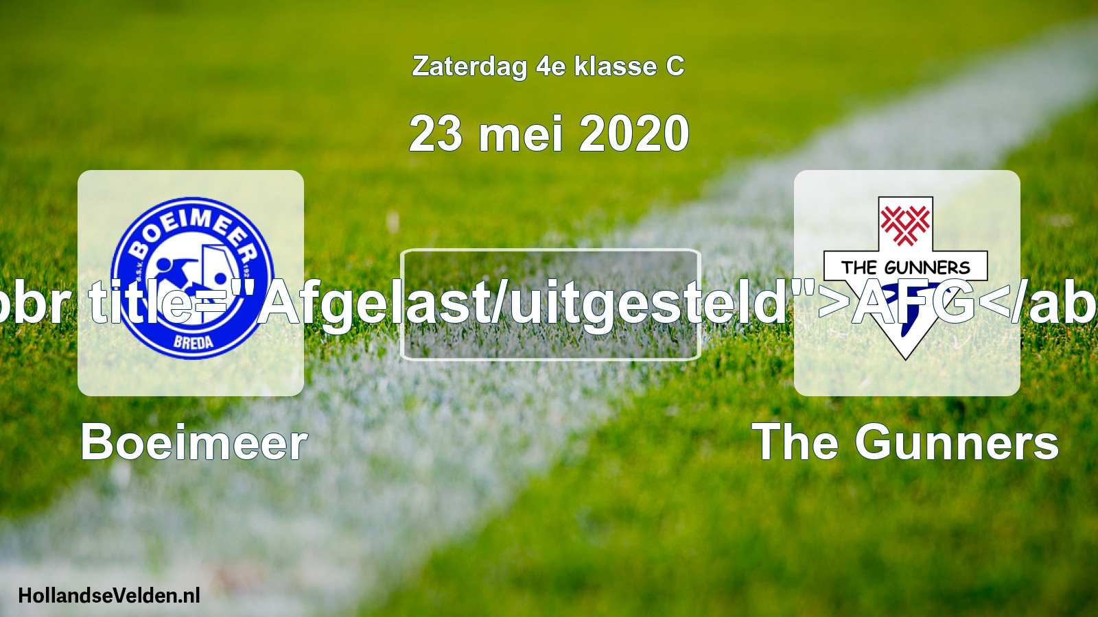 Scheduled Match: Boeimeer - The Gunners (23 May 2020)