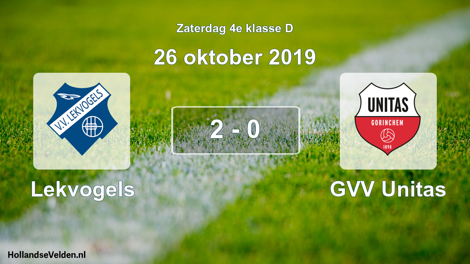 Total number of matches played: Lekvogels - GVV Unitas 2 - 0 (26 October 2019)