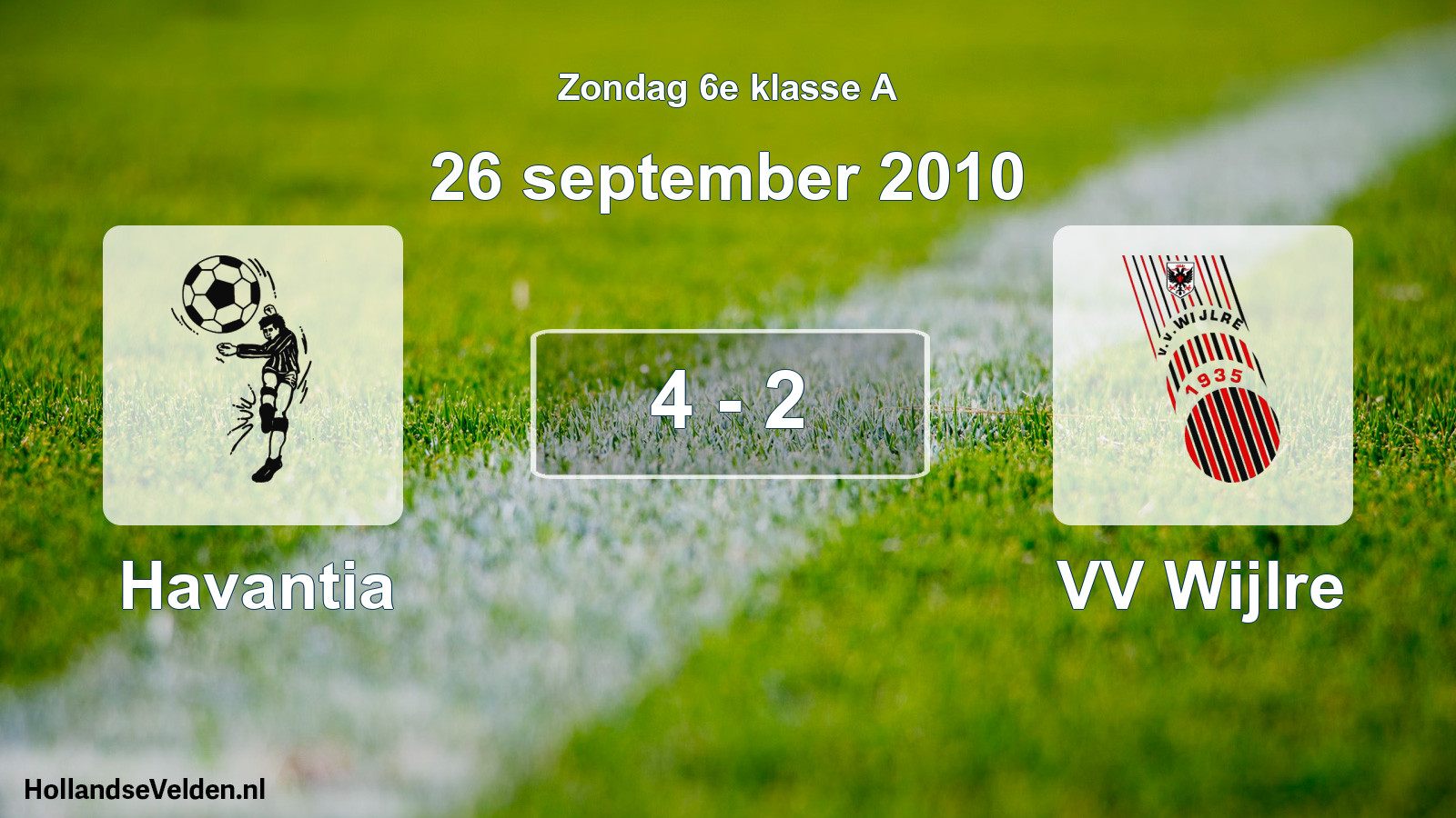 Total number of matches played: Havantia - VV Wijlre 4 - 2 (26 September 2010)