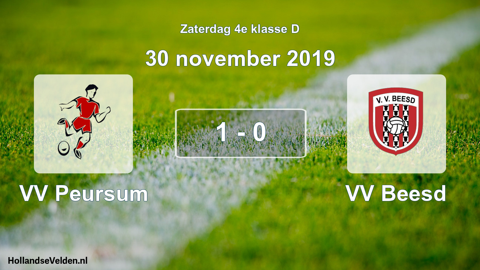 Total number of matches played: VV Peursum - VV Beesd 1 - 0 (30 November 2019)