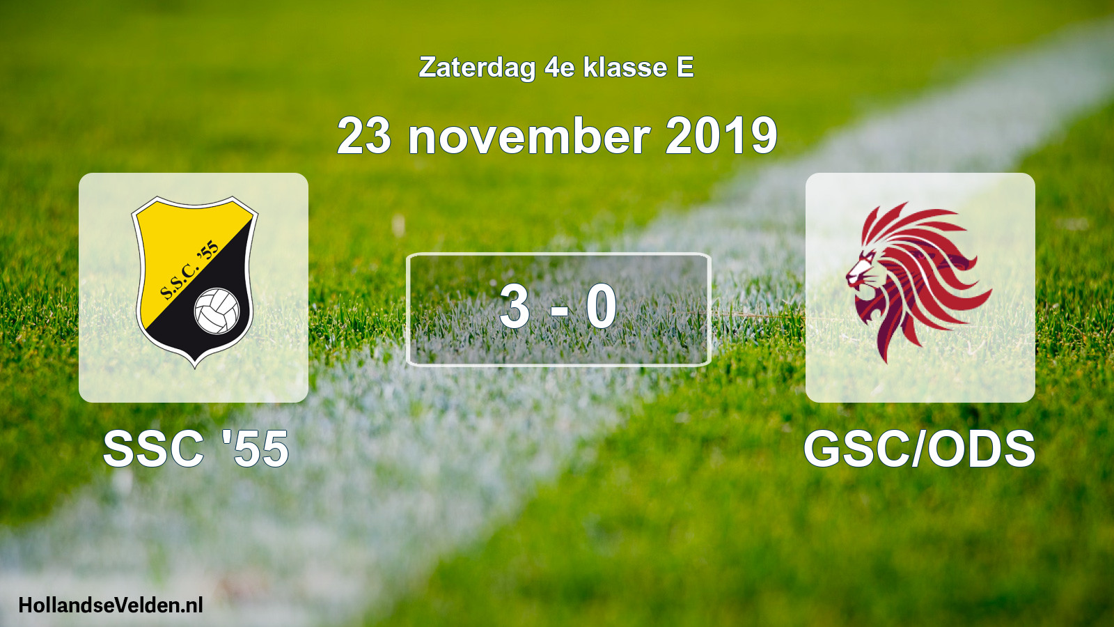 Total number of matches played: SSC '55 - GSC/ODS 3 - 0 (23 November 2019)