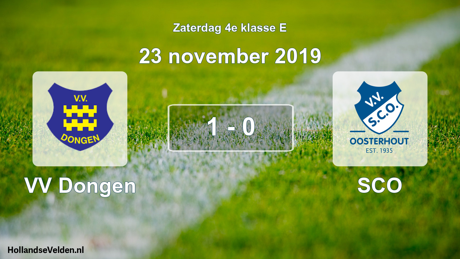 Total number of matches played: VV Dongen - SCO 1 - 0 (23 November 2019)