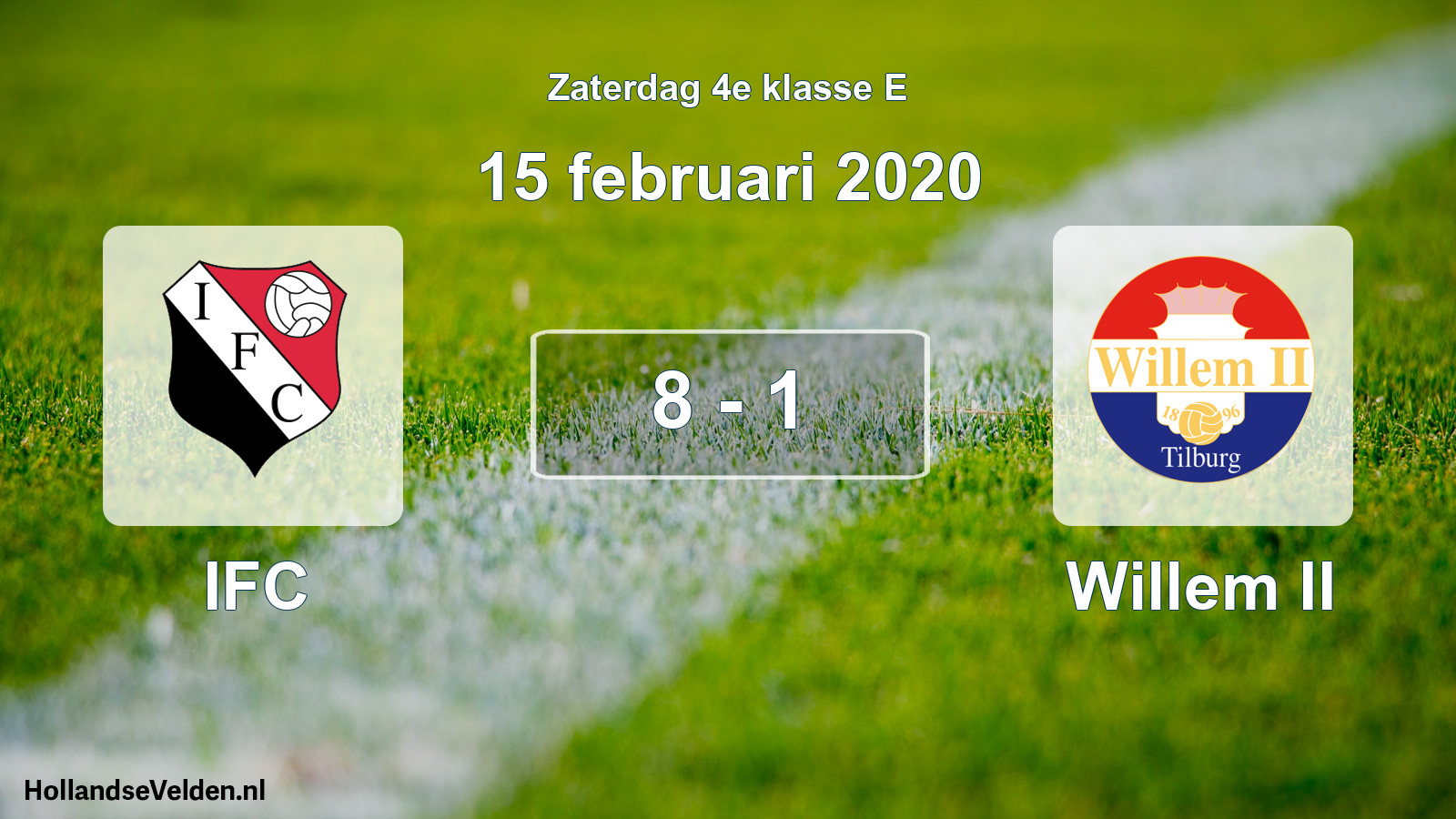 Total number of matches played: IFC - Willem II 8 - 1 (15 February 2020)