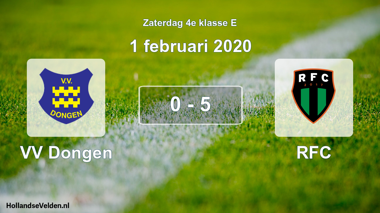 Total number of matches played: VV Dongen - RFC 0 - 5 (1 February 2020)