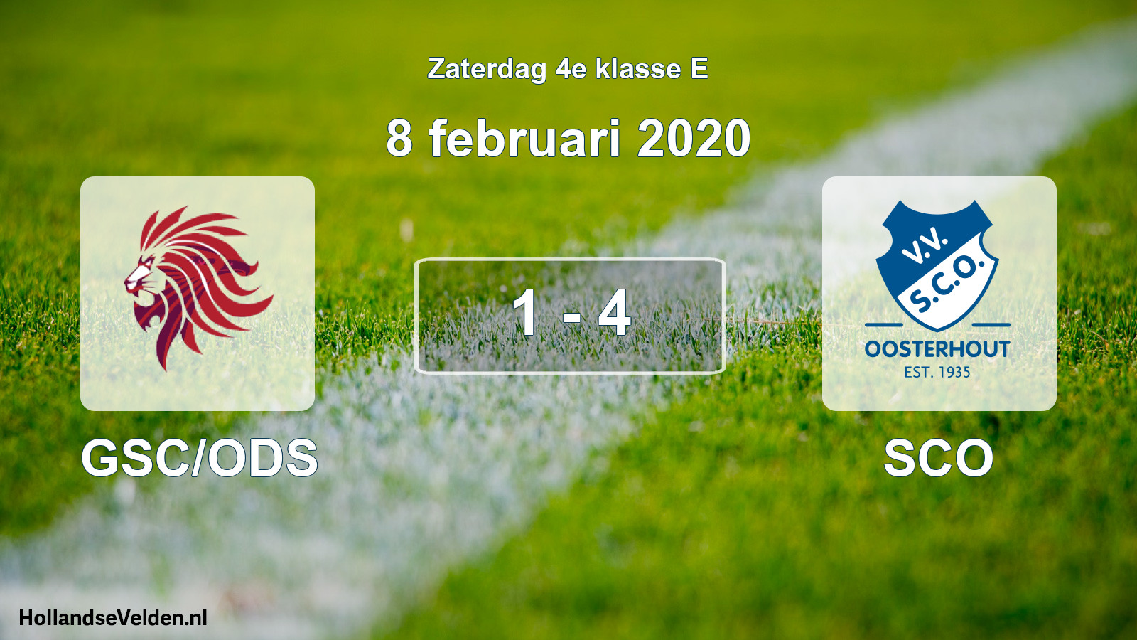 Total number of matches played: GSC/ODS - SCO 1 - 4 (8 February 2020)