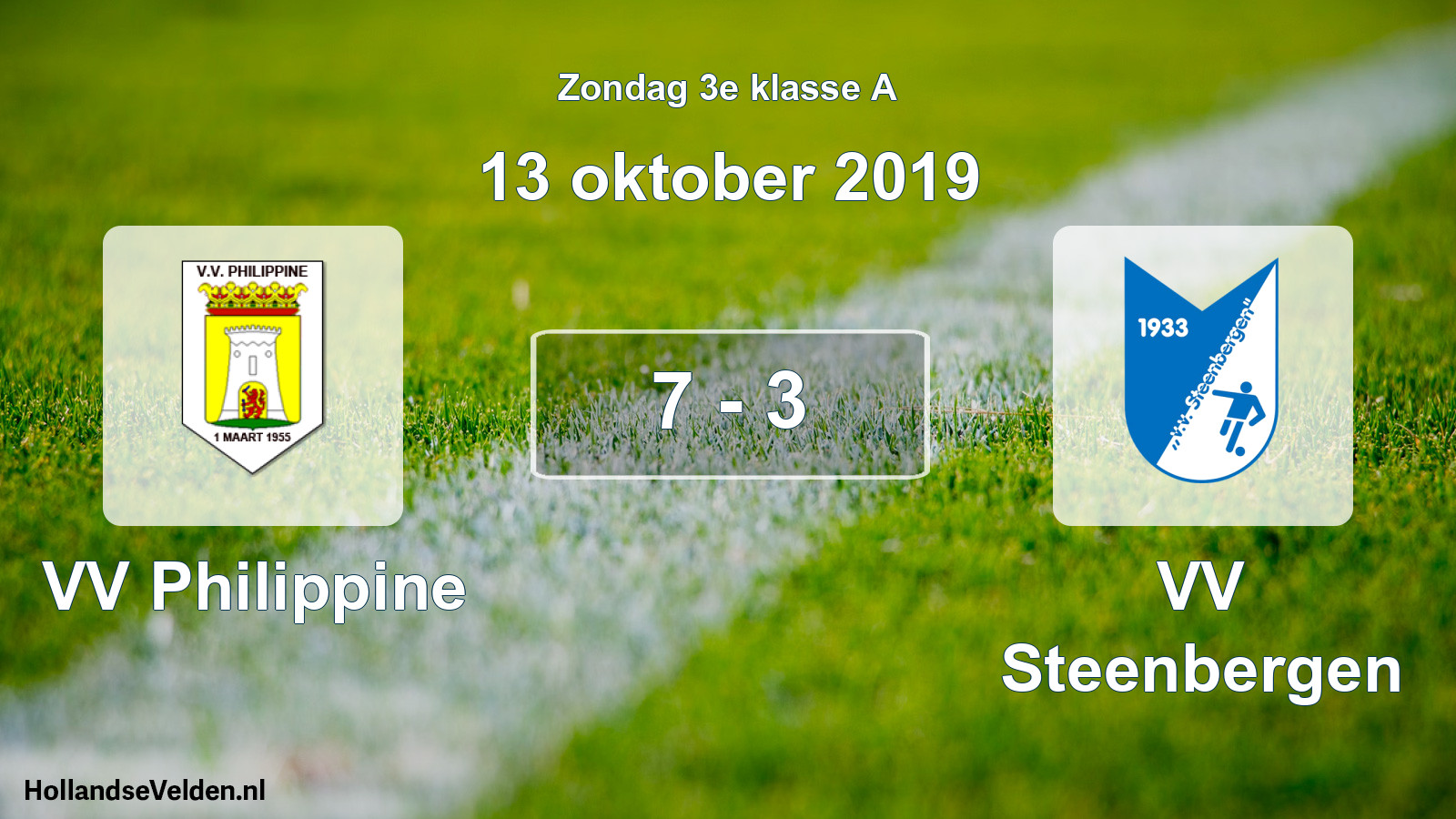 Total number of matches played: VV Philippine - VV Steenbergen 7 - 3 (13 October 2019)