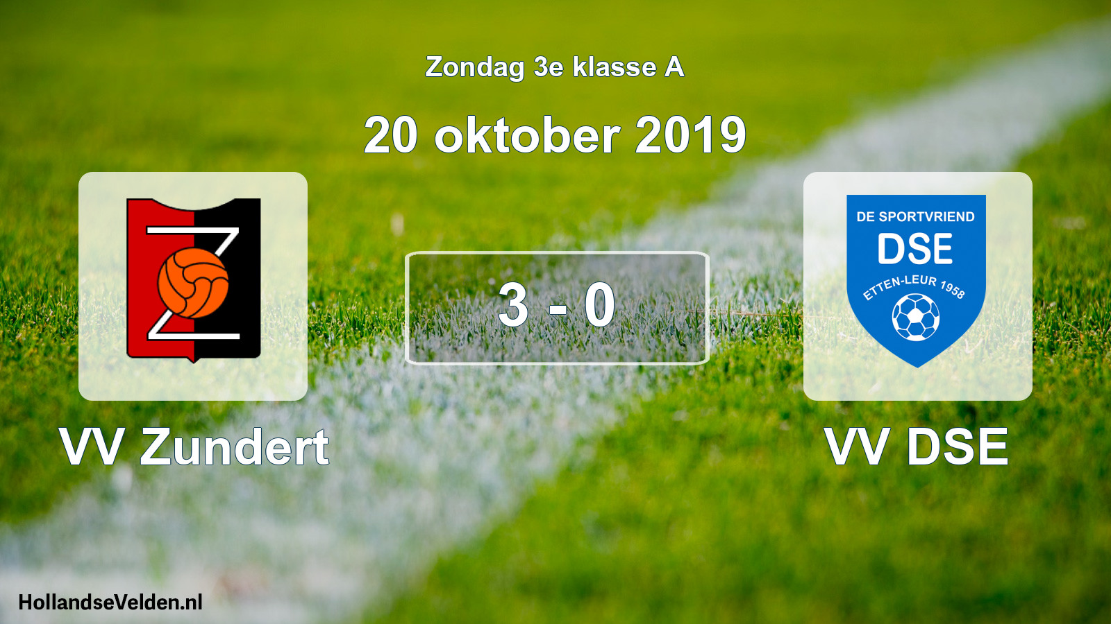 Total number of matches played: VV Zundert - VV DSE 3 - 0 (20 October 2019)
