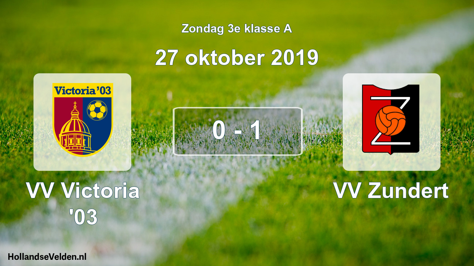 Total number of matches played: VV Victoria '03 - VV Zundert 0 - 1 (27 October 2019)