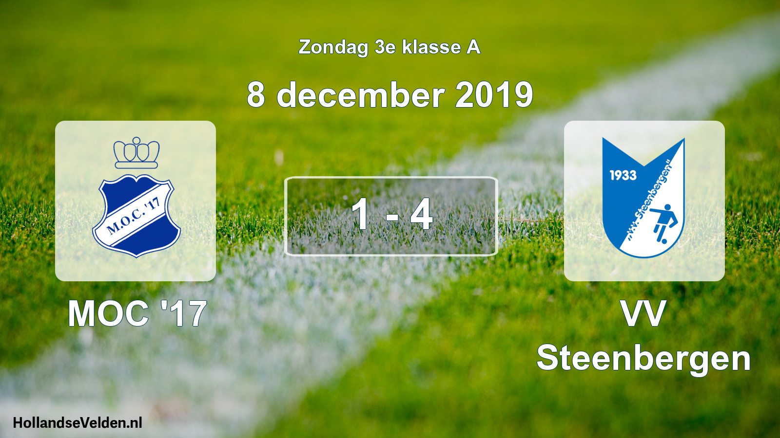 Total number of matches played: MOC '17 - VV Steenbergen 1 - 4 (8 December 2019)