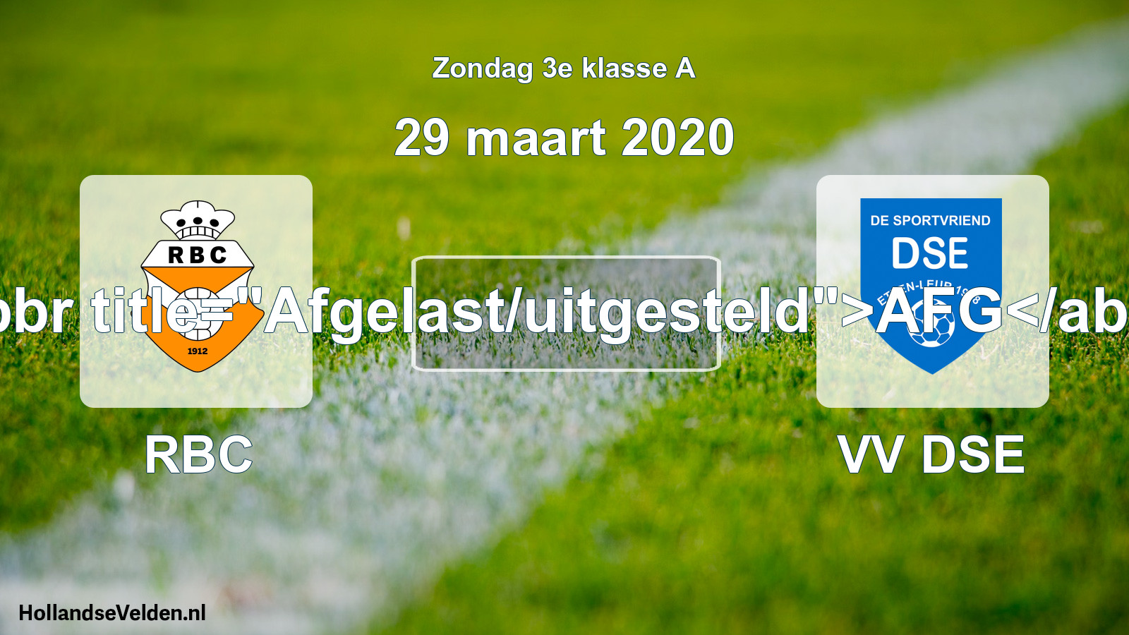 Scheduled Match: RBC - VV DSE (29 March 2020)