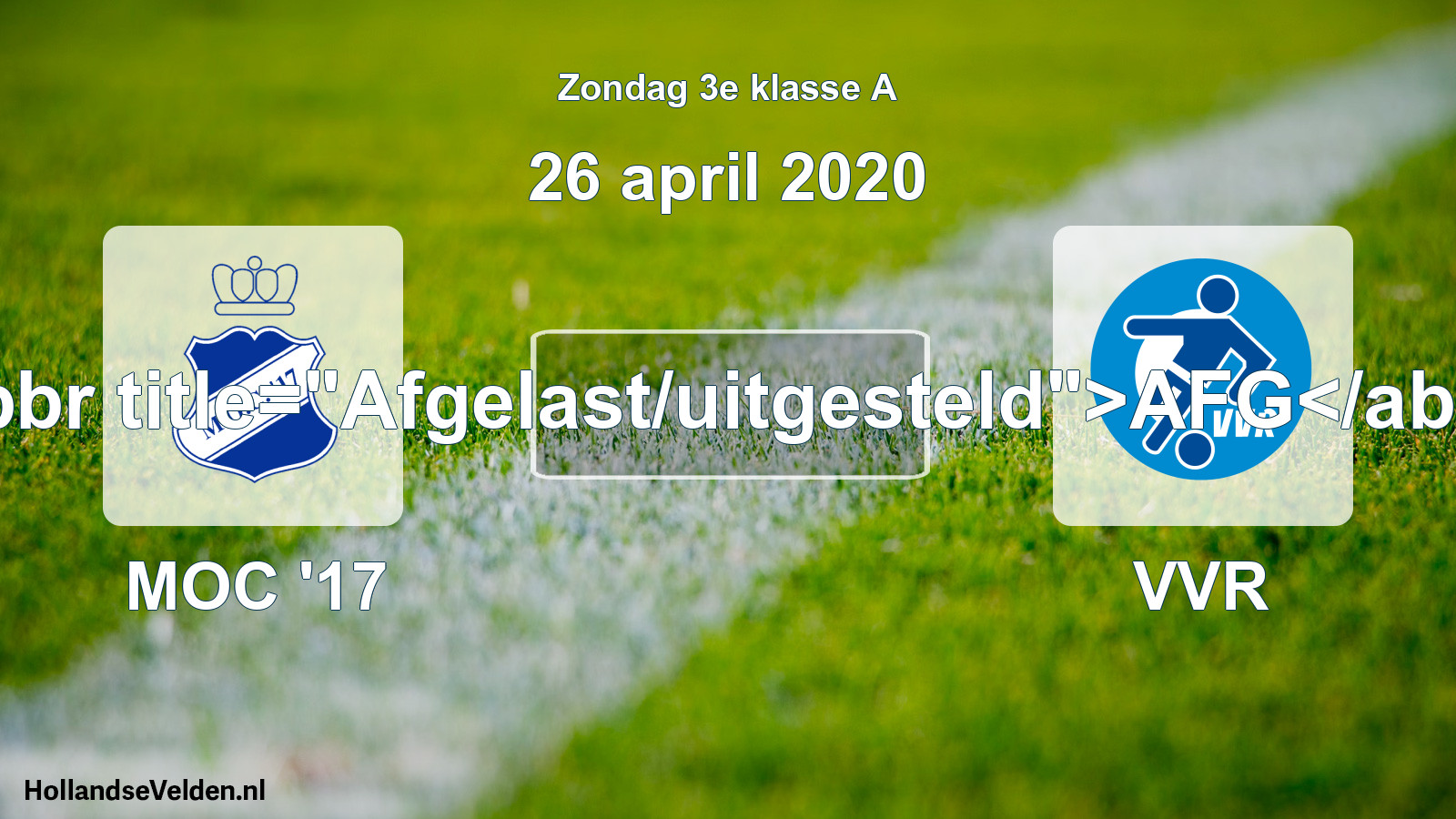 Scheduled Match: MOC '17 - VVR (26 April 2020)