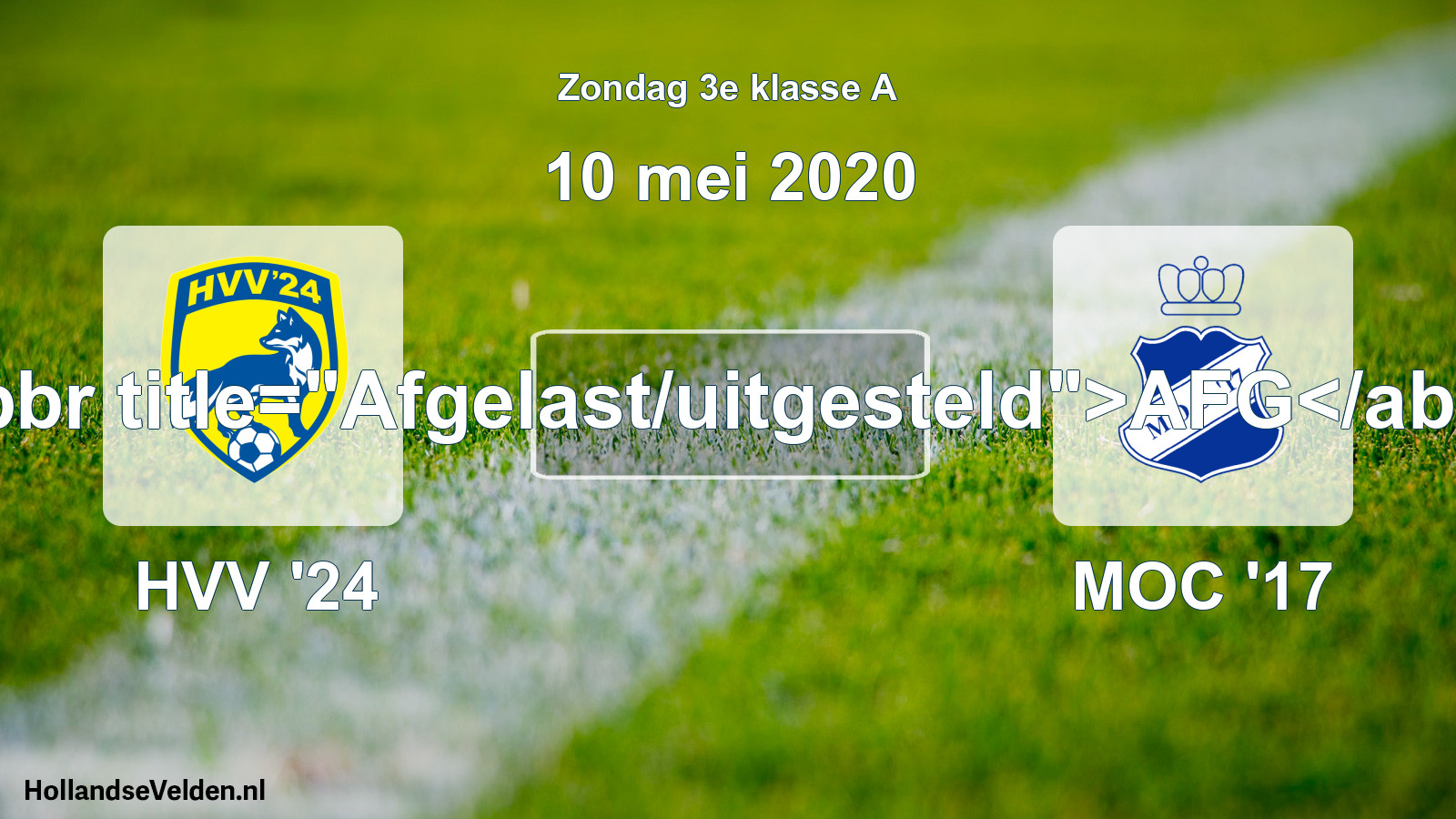 Scheduled Match: HVV '24 - MOC '17 (10 May 2020)