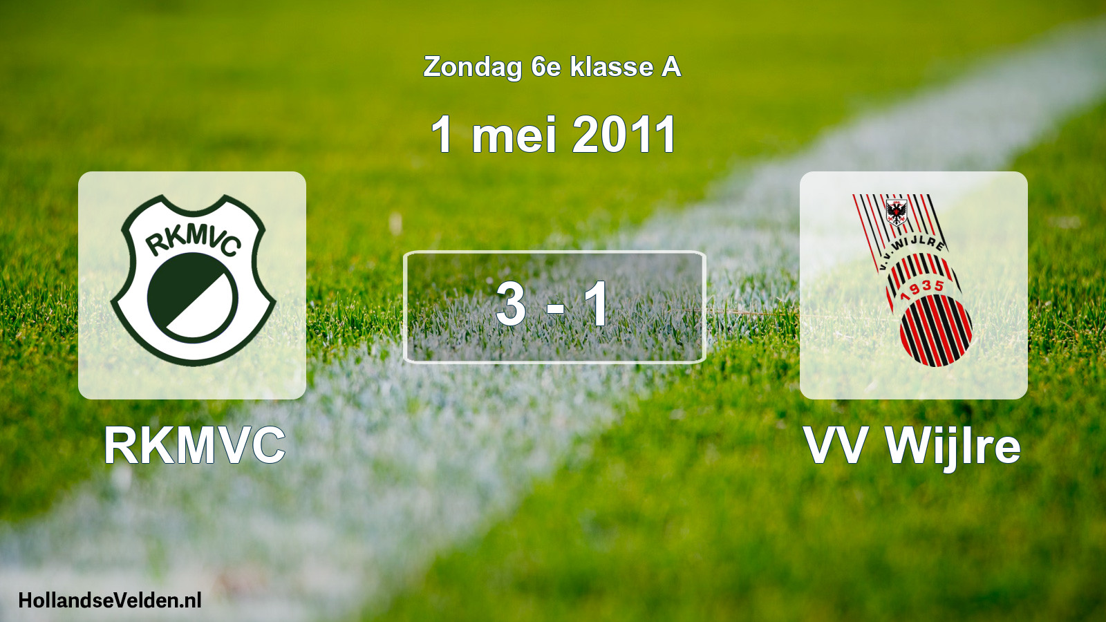 Total number of matches played: RKMVC - VV Wijlre 3 - 1 (1 May 2011)