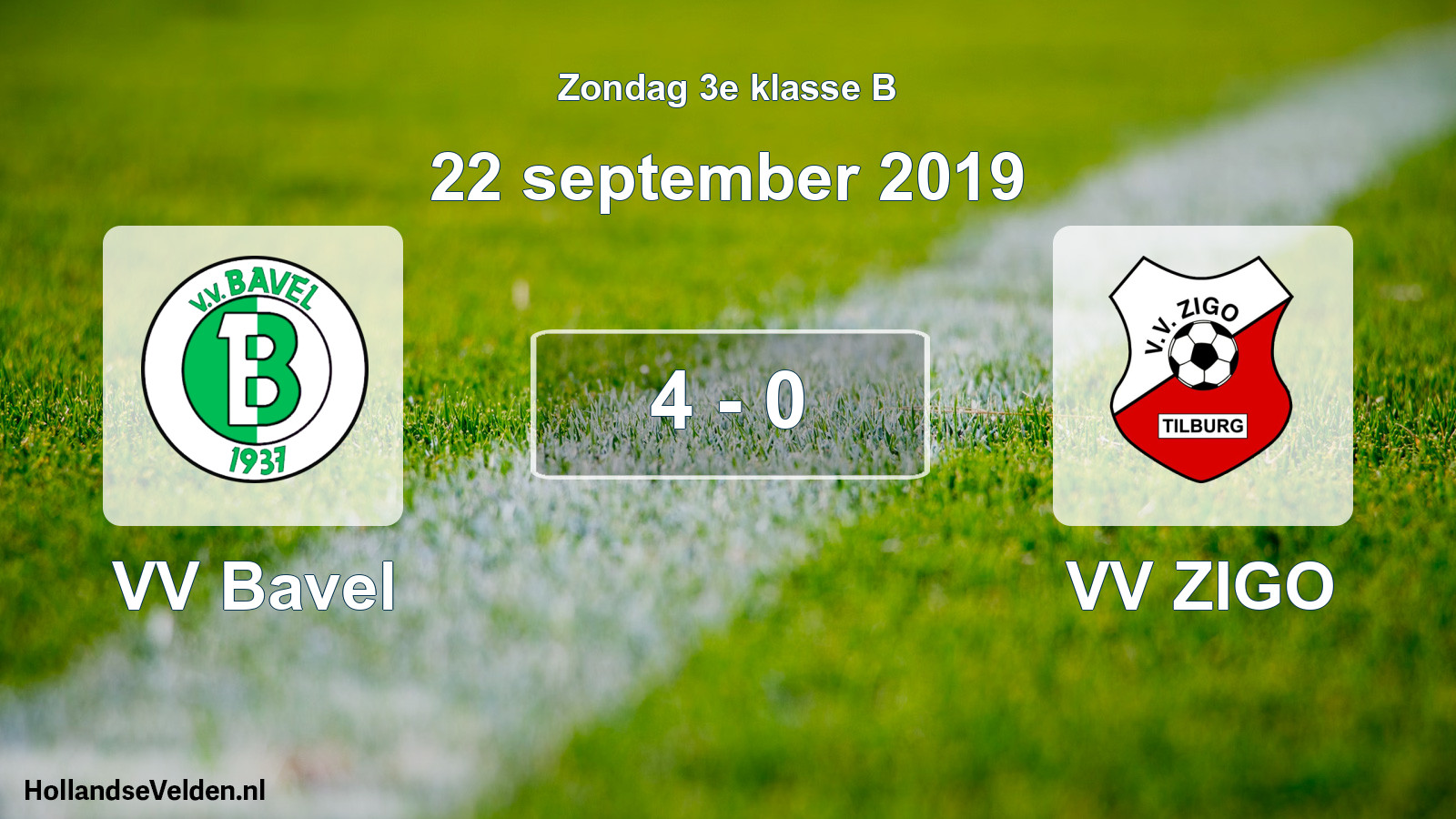 Total number of matches played: VV Bavel - VV ZIGO 4 - 0 (22 September 2019)