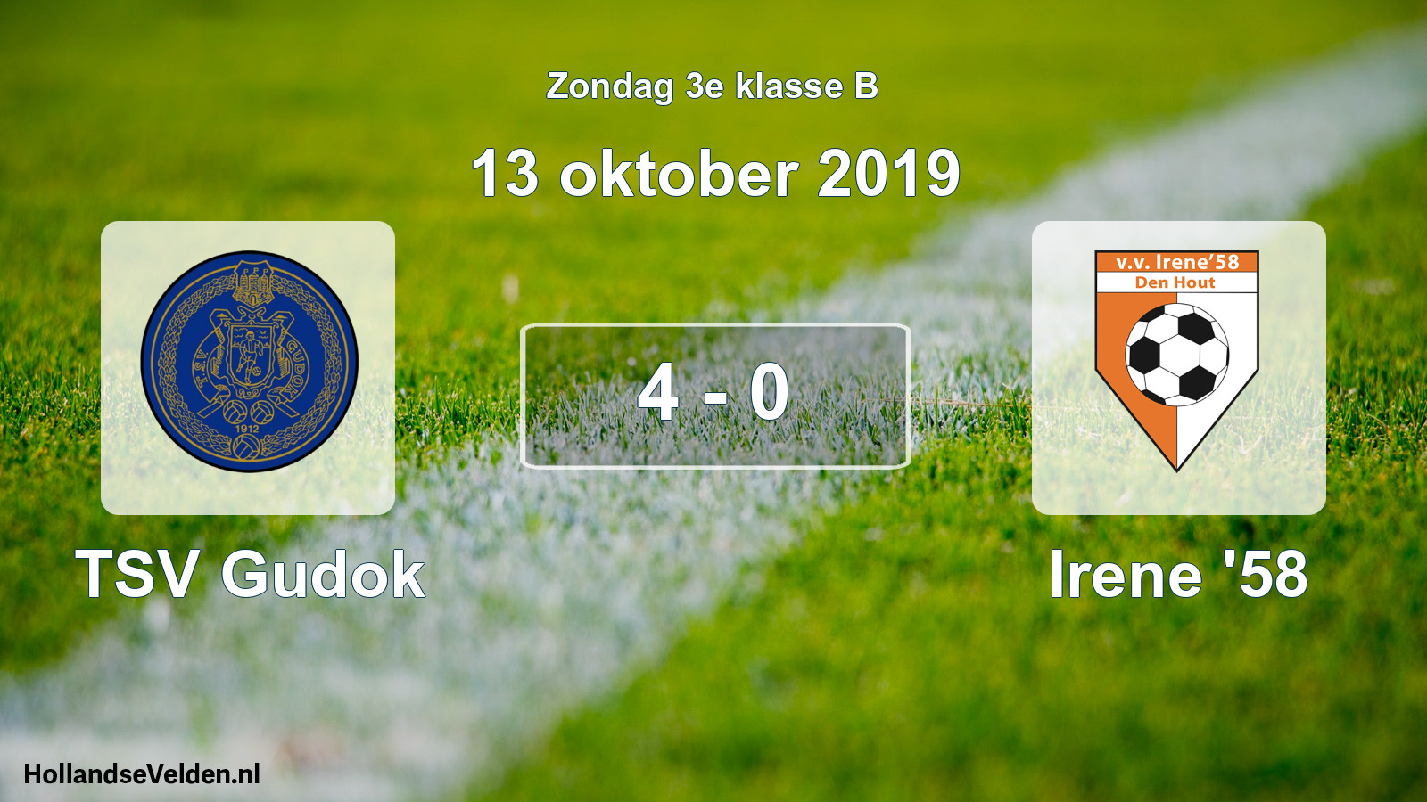 Total number of matches played: TSV Gudok - Irene '58 4 - 0 (13 October 2019)