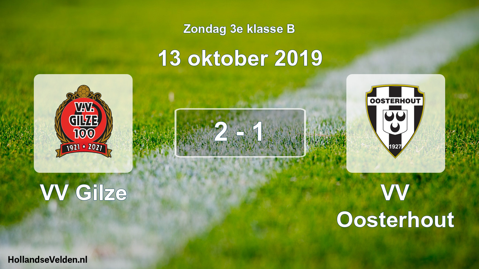 Total number of matches played: VV Gilze - VV Oosterhout 2 - 1 (13 October 2019)