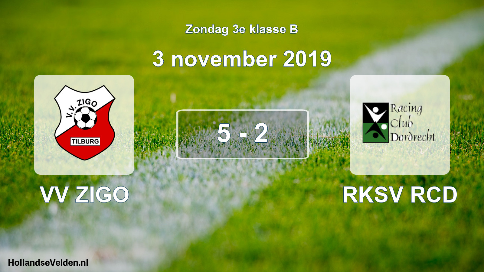 Total number of matches played: VV ZIGO - RKSV RCD 5 - 2 (3 November 2019)