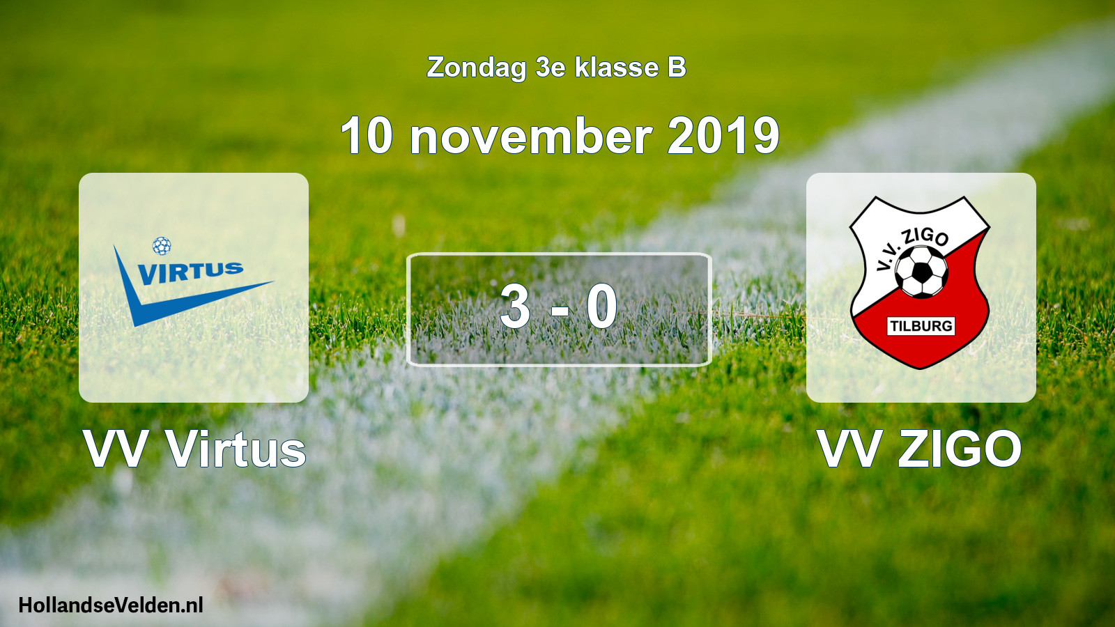 Total number of matches played: VV Virtus - VV ZIGO 3 - 0 (10 November 2019)