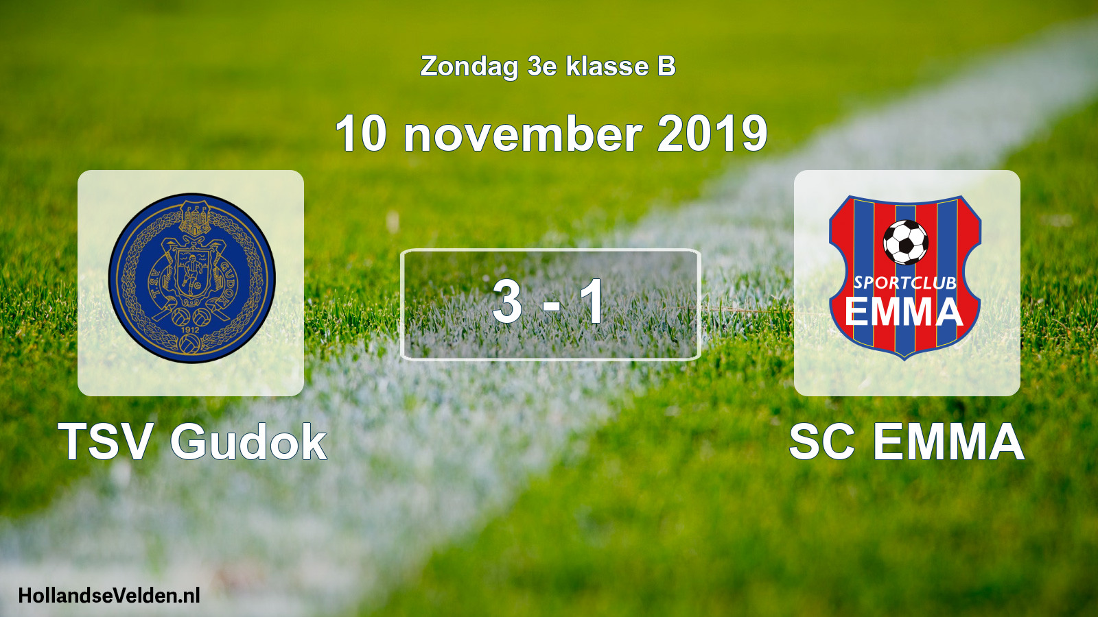 Total number of matches played: TSV Gudok - SC EMMA 3 - 1 (10 November 2019)