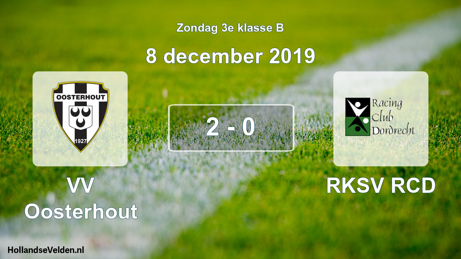 Total number of matches played: VV Oosterhout - RKSV RCD 2 - 0 (8 December 2019)