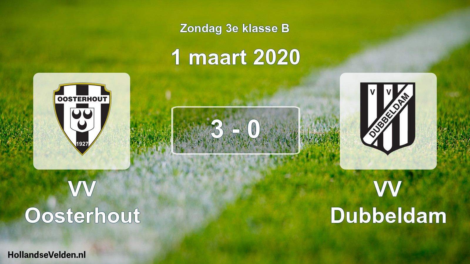Total number of matches played: VV Oosterhout - VV Dubbeldam 3 - 0 (1 March 2020)