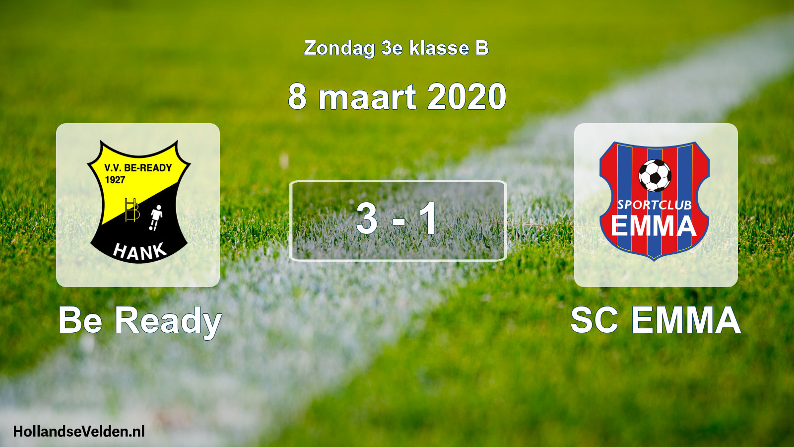 Total number of matches played: Be Ready - SC EMMA 3 - 1 (8 March 2020)