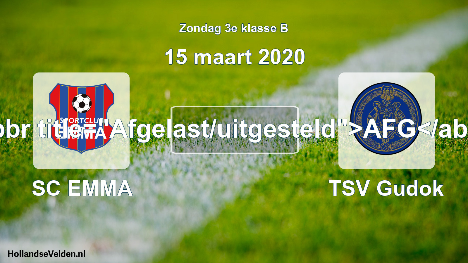 Scheduled Match: SC EMMA - TSV Gudok (15 March 2020)