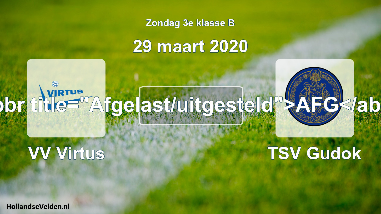 Scheduled Match: VV Virtus - TSV Gudok (29 March 2020)