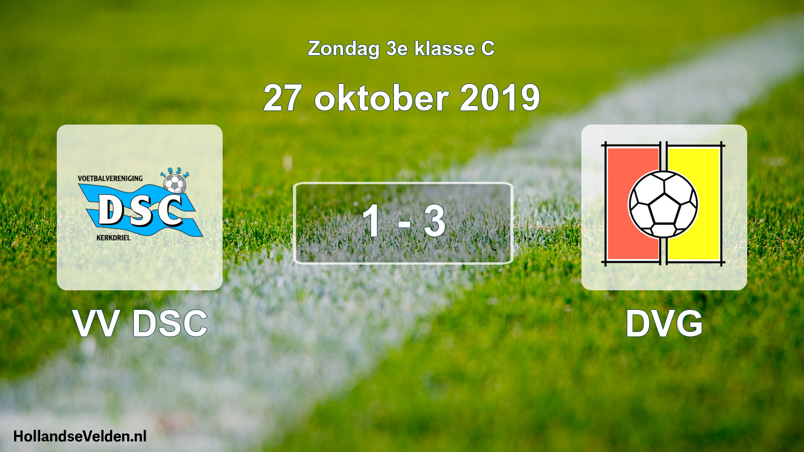 Total number of matches played: VV DSC - DVG 1 - 3 (27 October 2019)