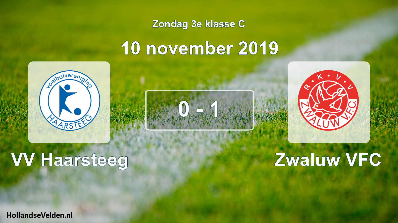 Total number of matches played: VV Haarsteeg - Zwaluw VFC 0 - 1 (10 November 2019)